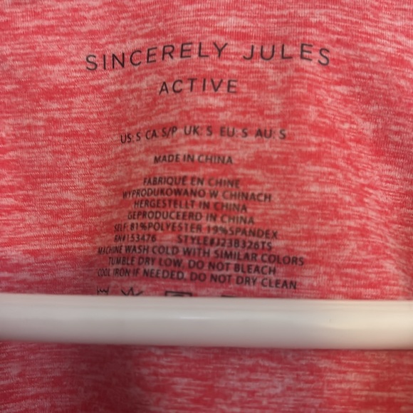 Buttery Sincerely Jules Pink Active Longline crop tank. - Picture 3 of 4